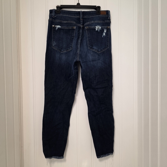 Judy Blue Distressed Skinny Jeans 14W High Stretch Cool Girl Denim - Picture 5 of 10